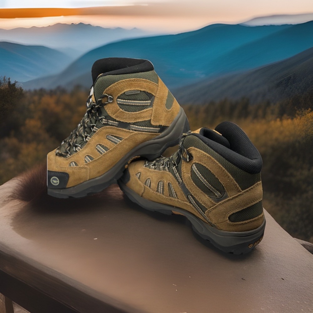 HI-TEC Men's Waterproof Hiking Boots‎ Tan Brown Size 9W
